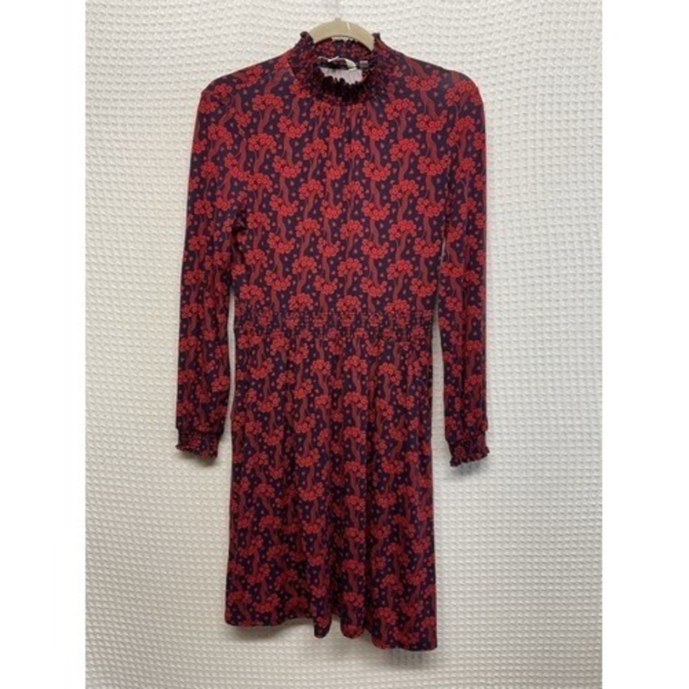 NWOT Boden Alice Red Floral Long Sleeve Knee Length Jersey Dress Women 6P China